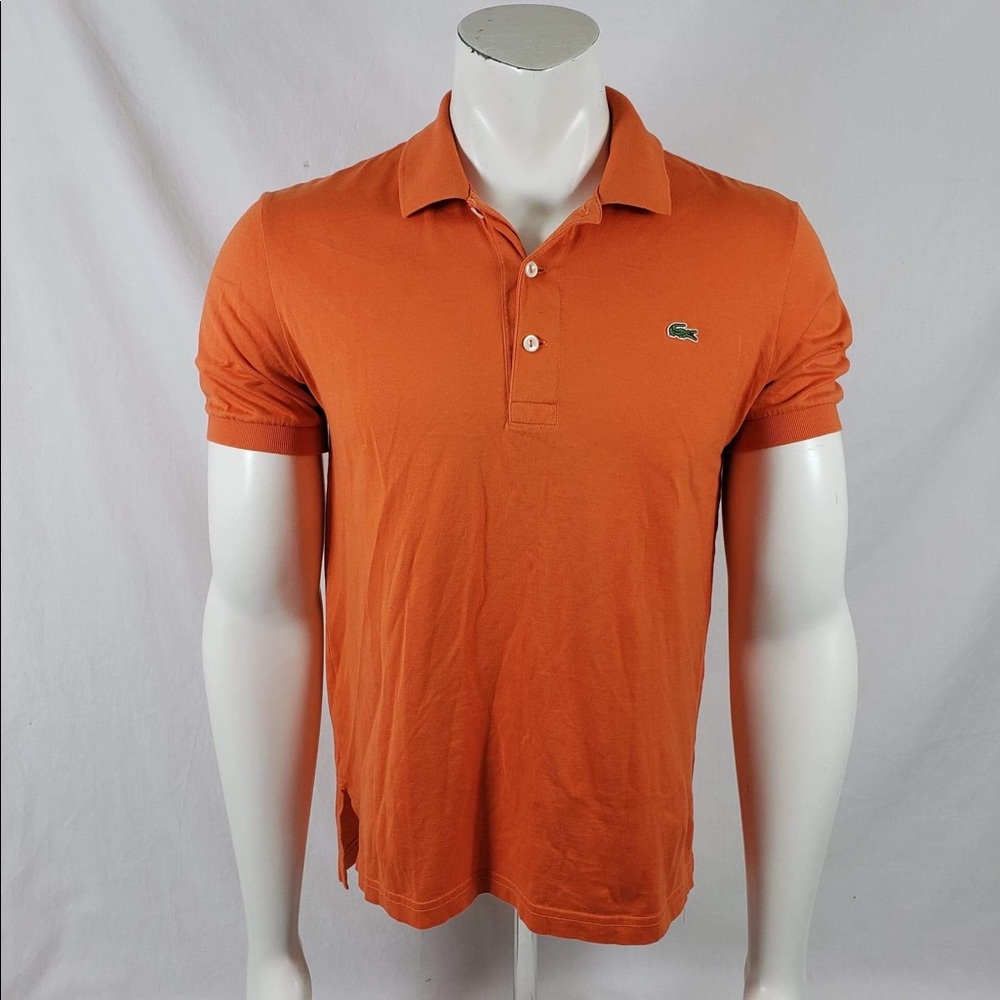 Lacoste polo short sleeve orange men’s size- 3